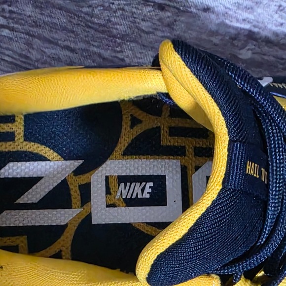 Nike Air Zoom Pegasus 38 Michigan Wolverines Navy Yellow Running Shoes M 4.5 W 6 - Picture 8 of 15